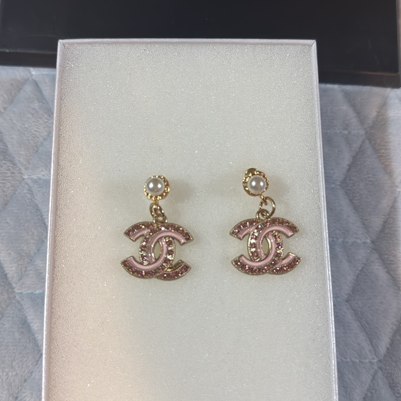 Pink Zipper Pull Charm Earrings With Stamp On Back - Picture 6 of 6